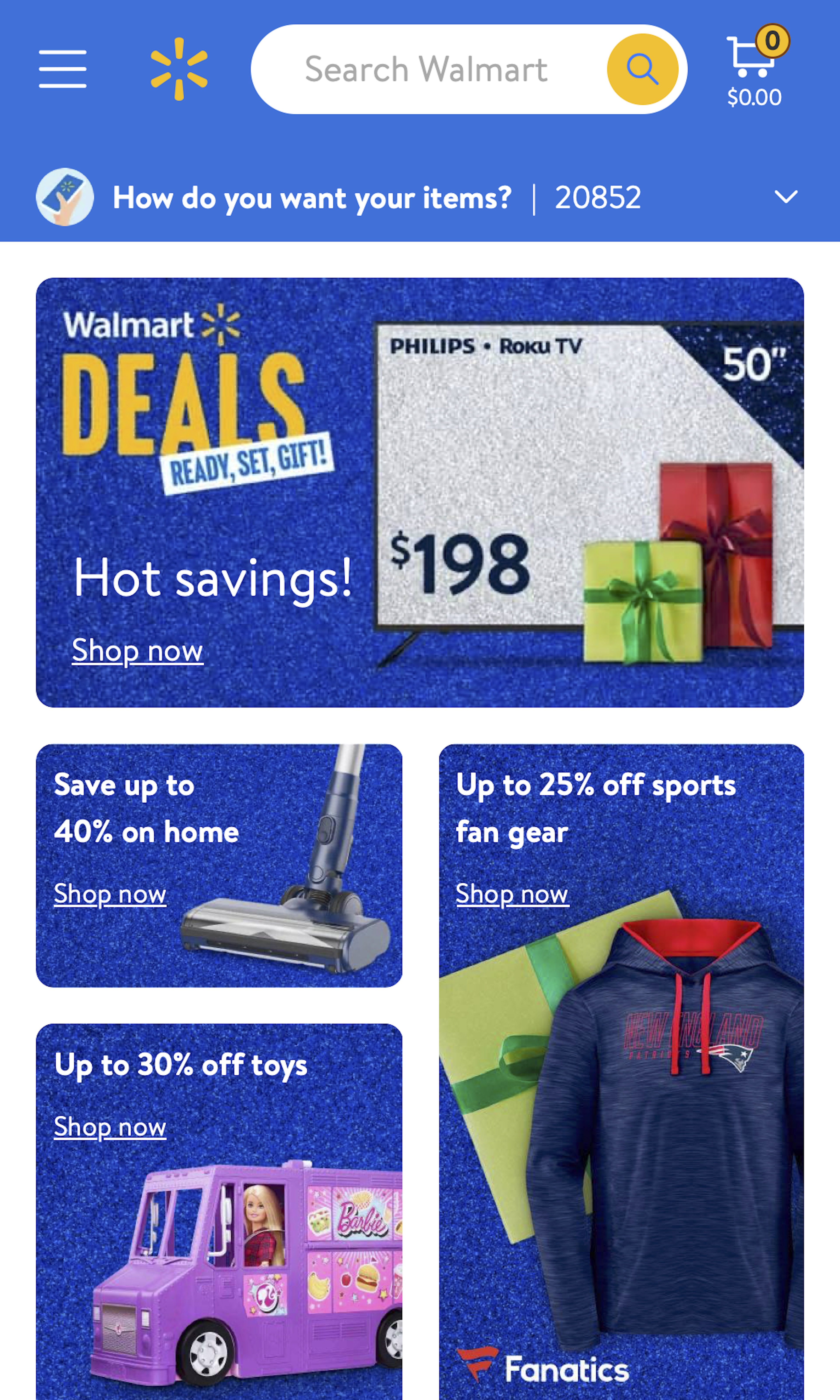 Mobile screenshot of Walmart
