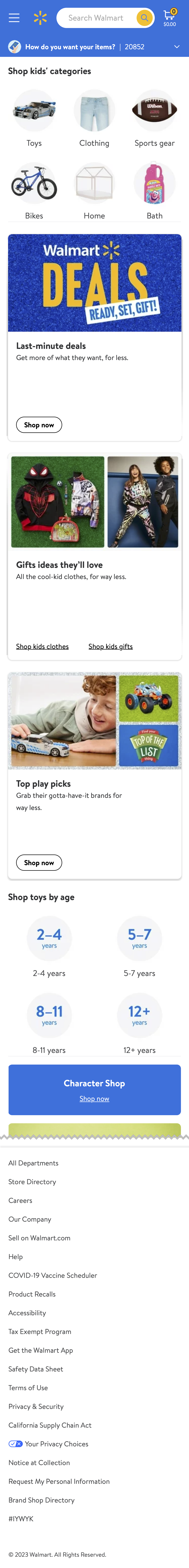 Mobile screenshot of Walmart