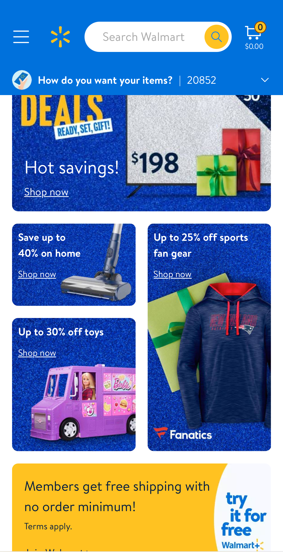 Mobile screenshot of Walmart