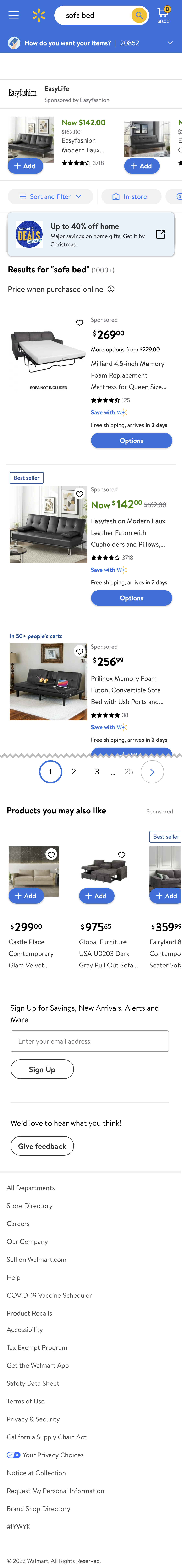 Mobile screenshot of Walmart