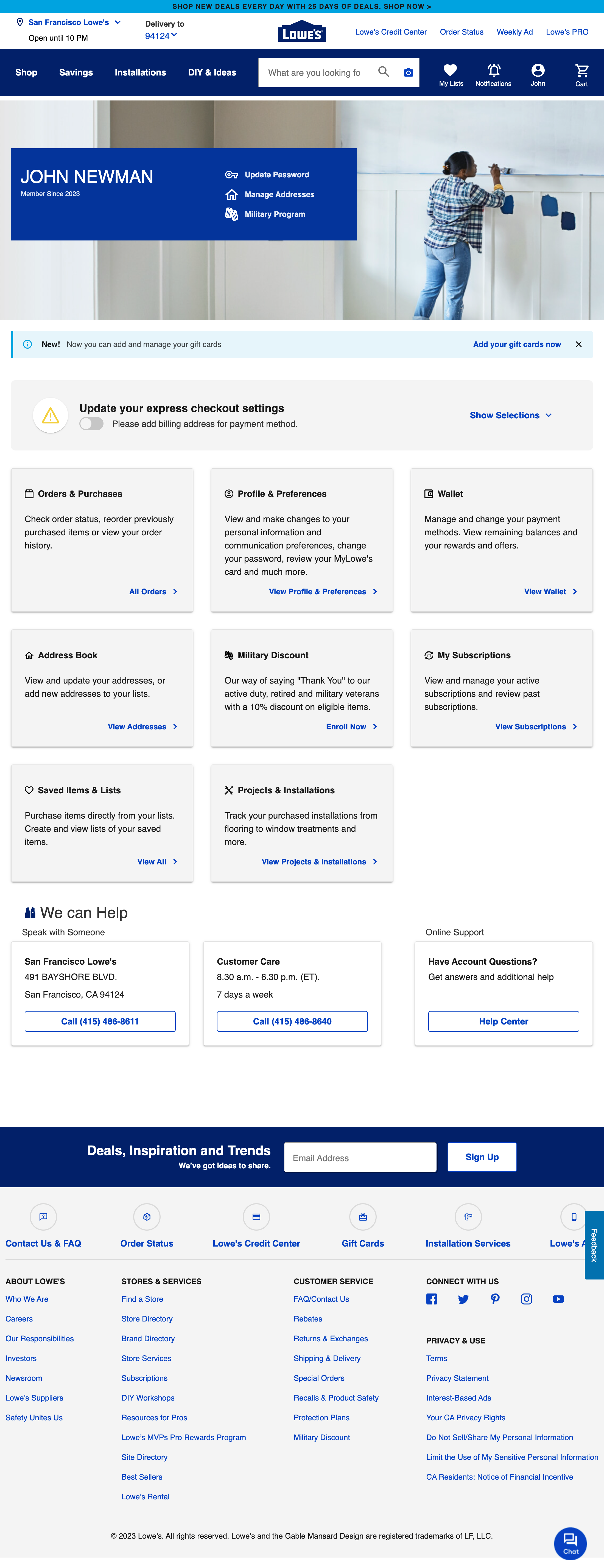 Desktop screenshot of Lowe’s