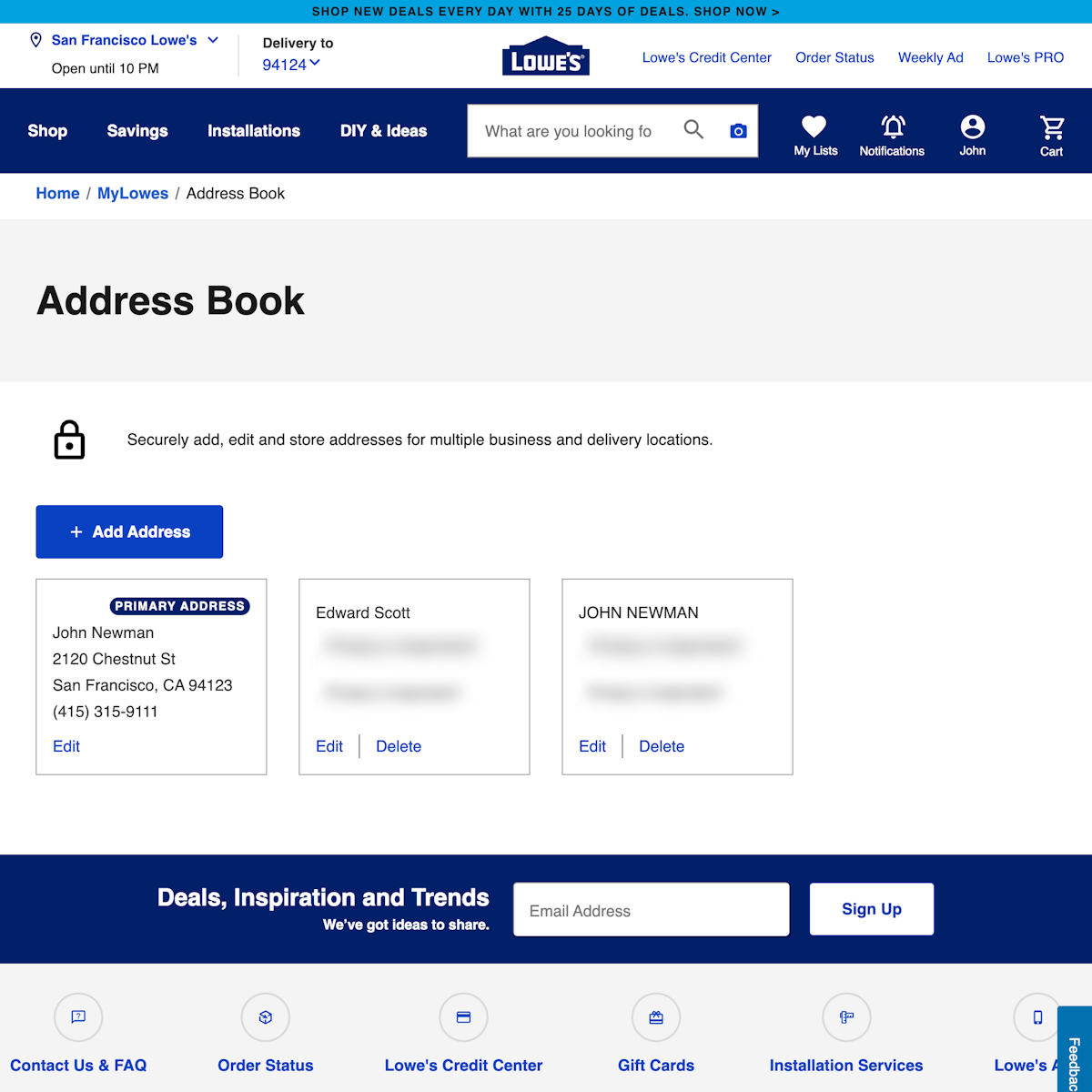 616 ‘Address Book’ Design Examples – Baymard Institute