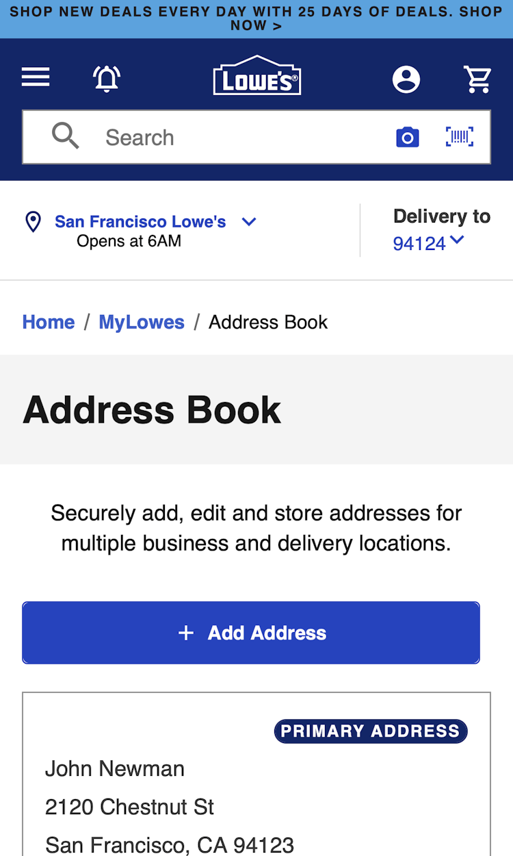 658 ‘Address Book’ Design Examples – Baymard Institute