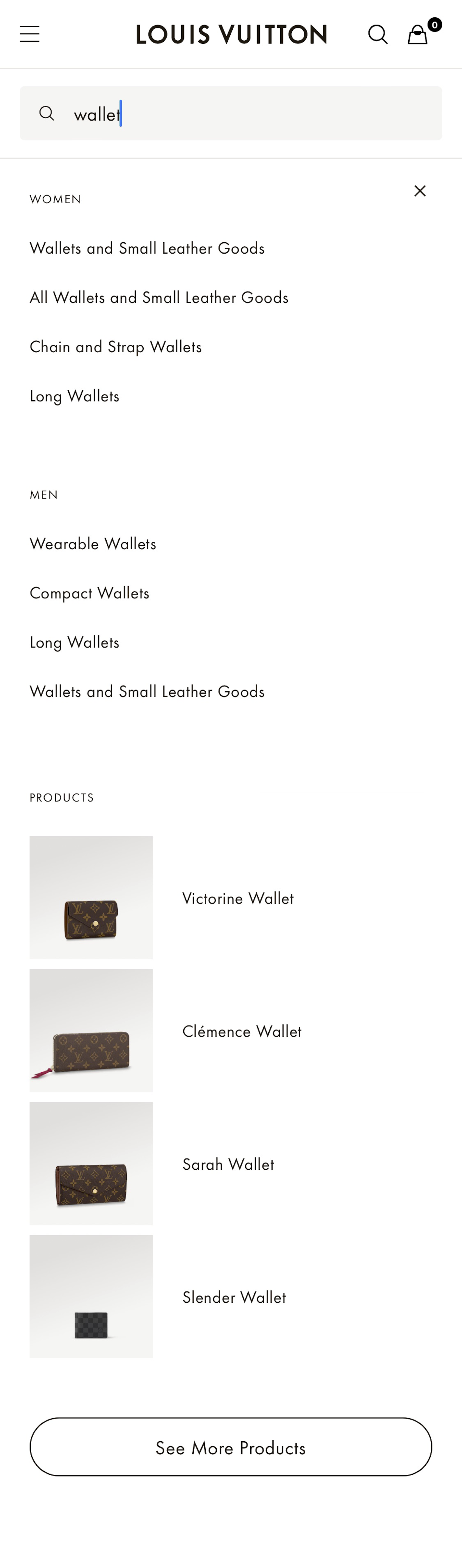 Mobile screenshot of Louis Vuitton
