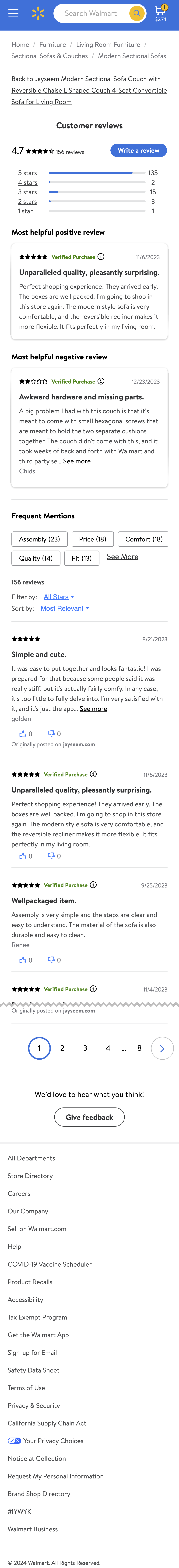 Mobile screenshot of Walmart