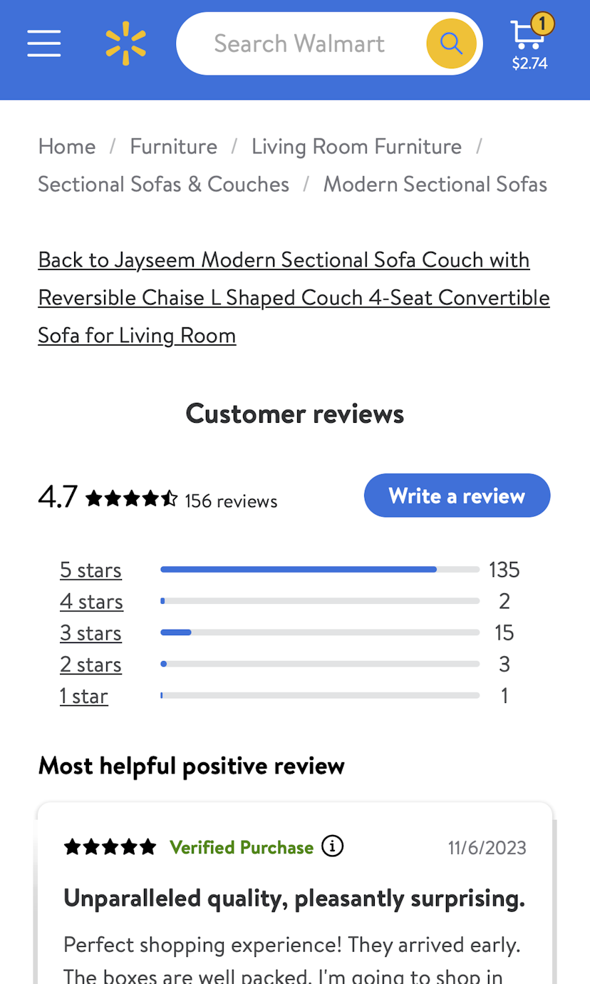 641 ‘User Reviews Section’ Design Examples – Baymard