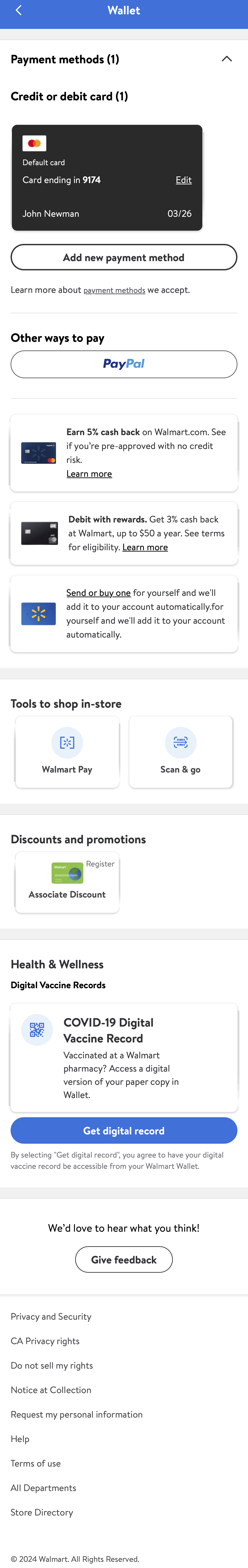 Mobile screenshot of Walmart