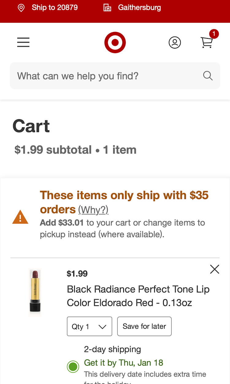 811 ‘Cart’ Design Examples – Baymard Institute