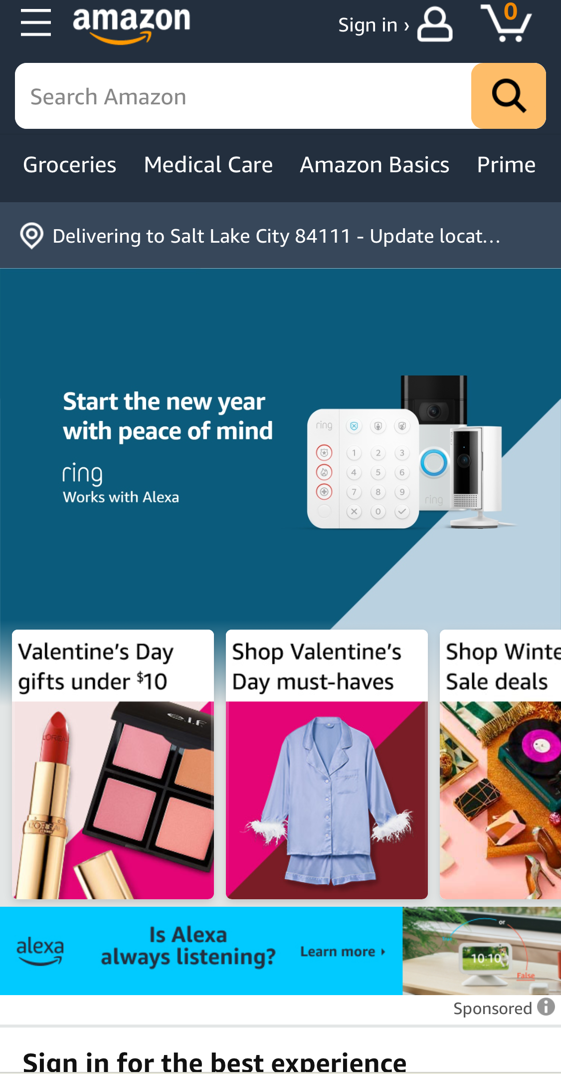 Mobile screenshot of Amazon