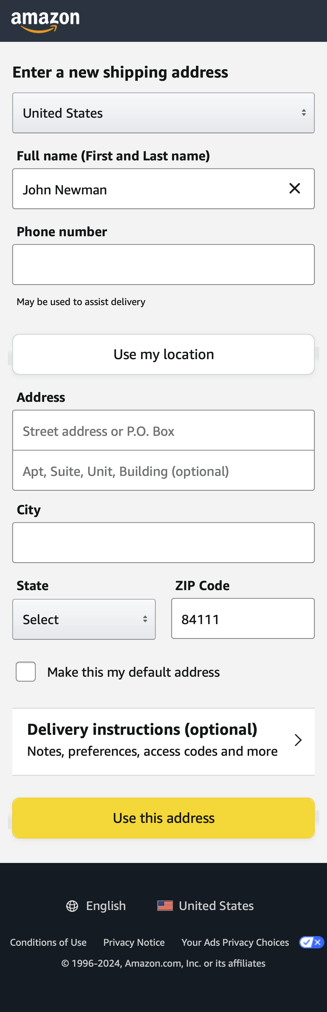 Mobile screenshot of Amazon