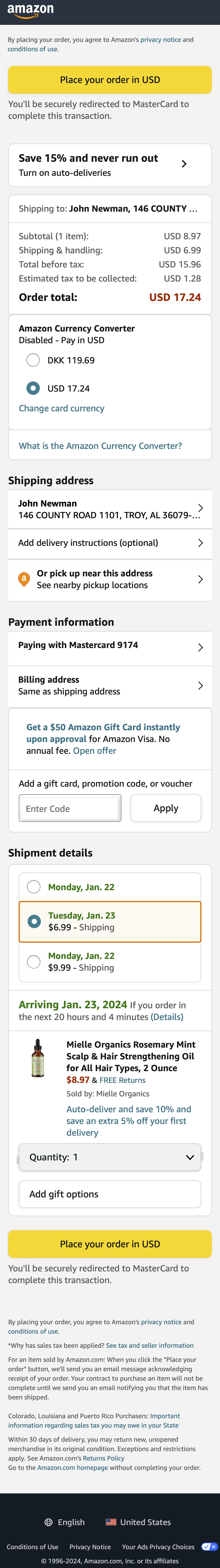 Mobile screenshot of Amazon