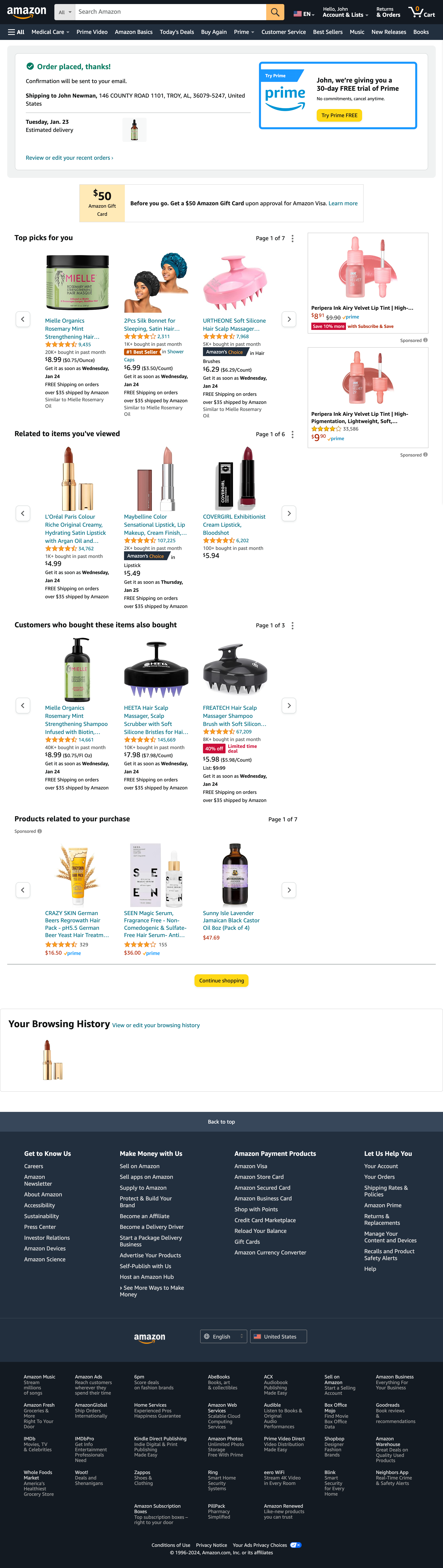 Desktop screenshot of Amazon