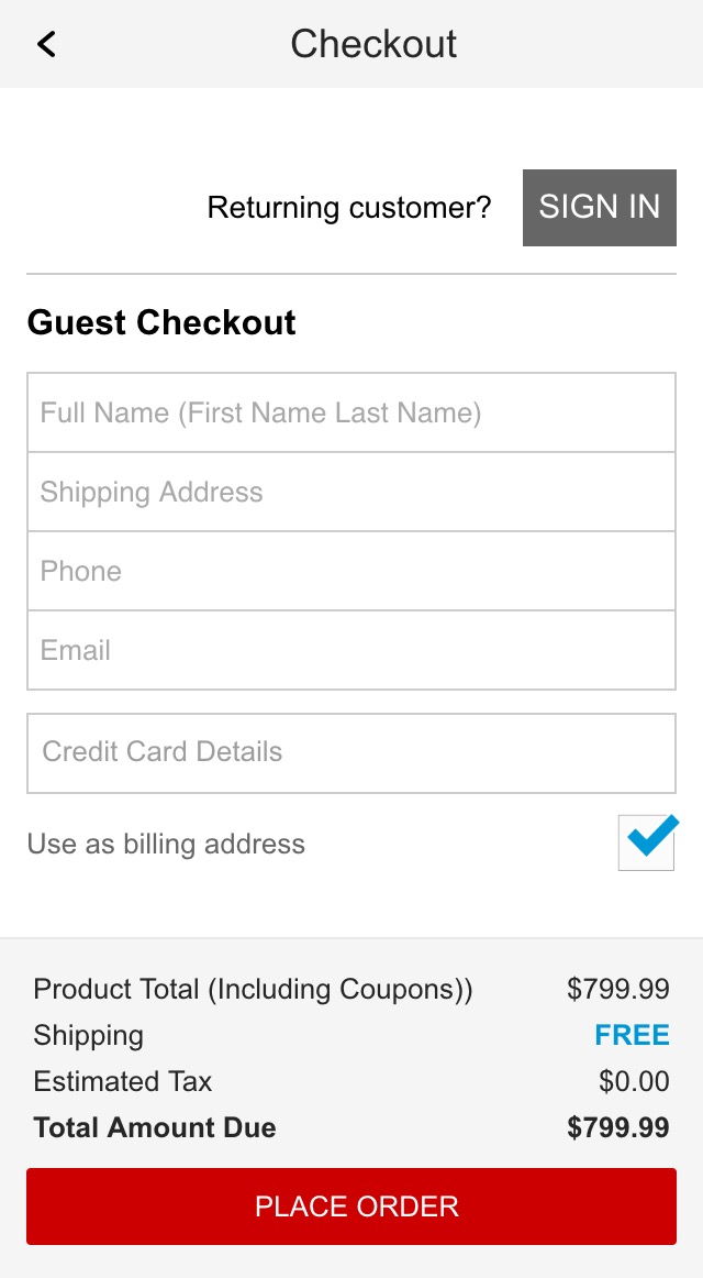 Staples’ Mobile Billing Address 507 of 590 Billing Address Examples Baymard Institute