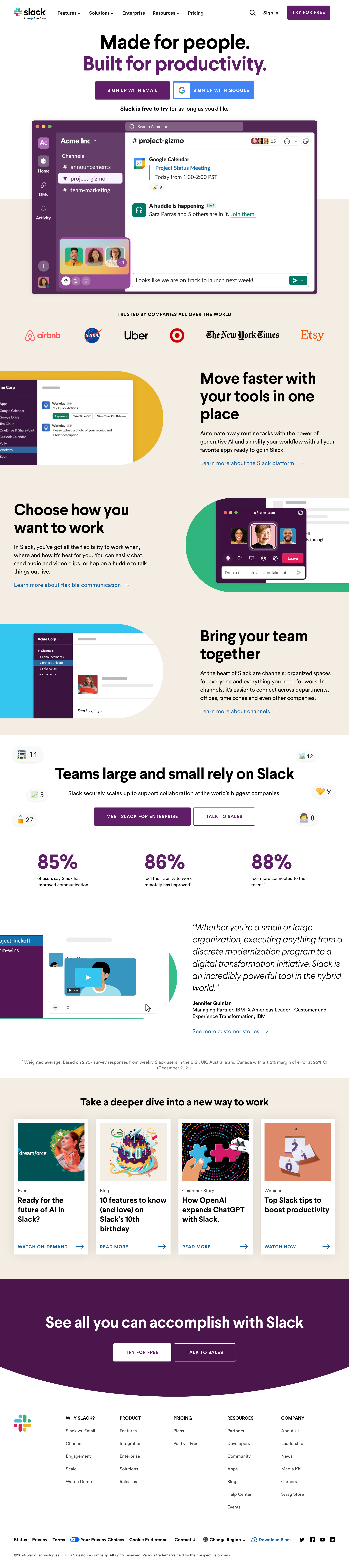 Desktop screenshot of Slack