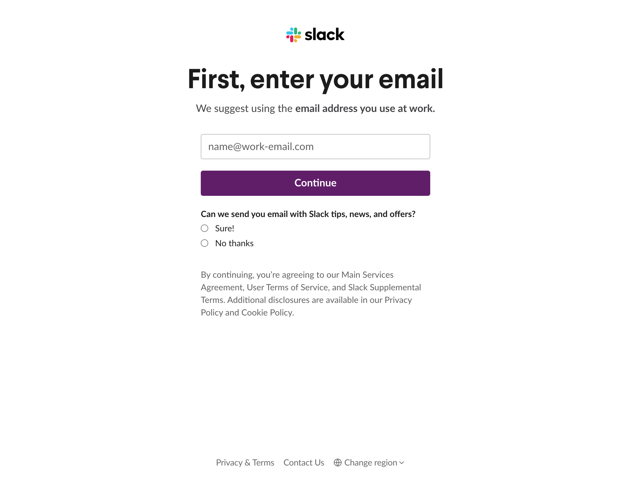 Desktop screenshot of Slack