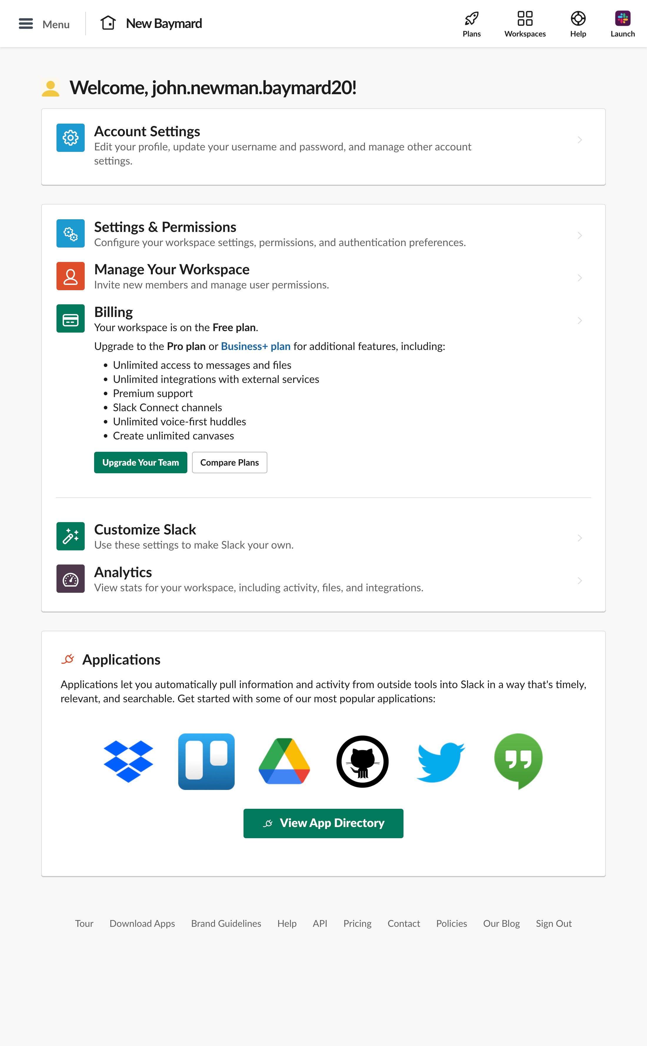 Slack’s Account Dashboard – 1 Of 517 Account Dashboard Examples ...