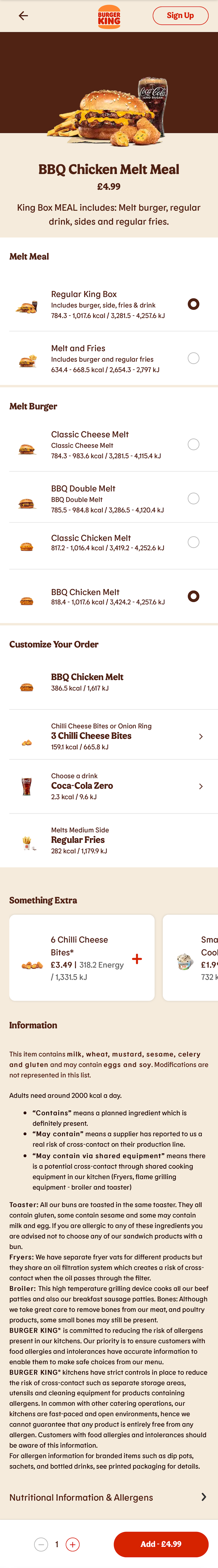 Mobile screenshot of Burger King