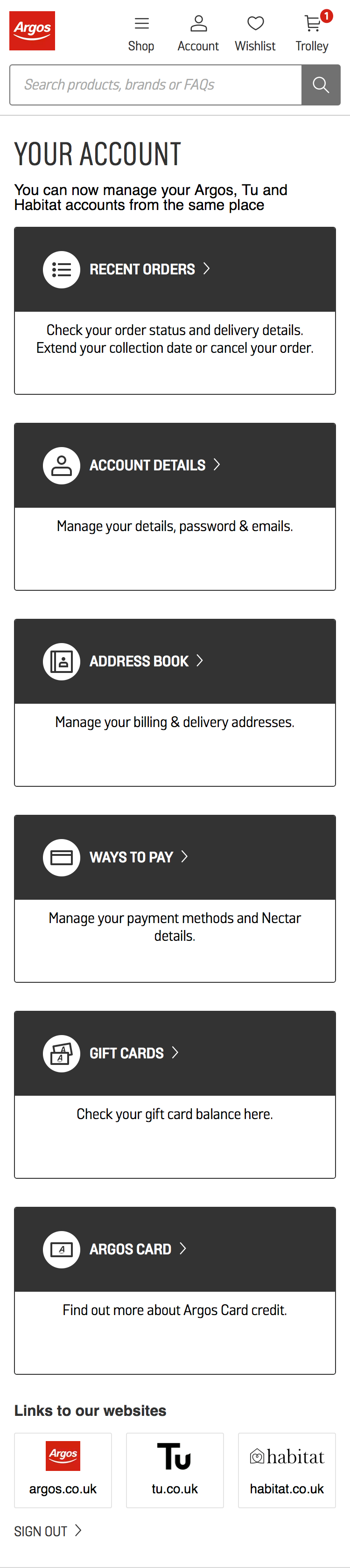 Argos’ Mobile Account Dashboard – 90 Of 517 Account Dashboard Examples ...