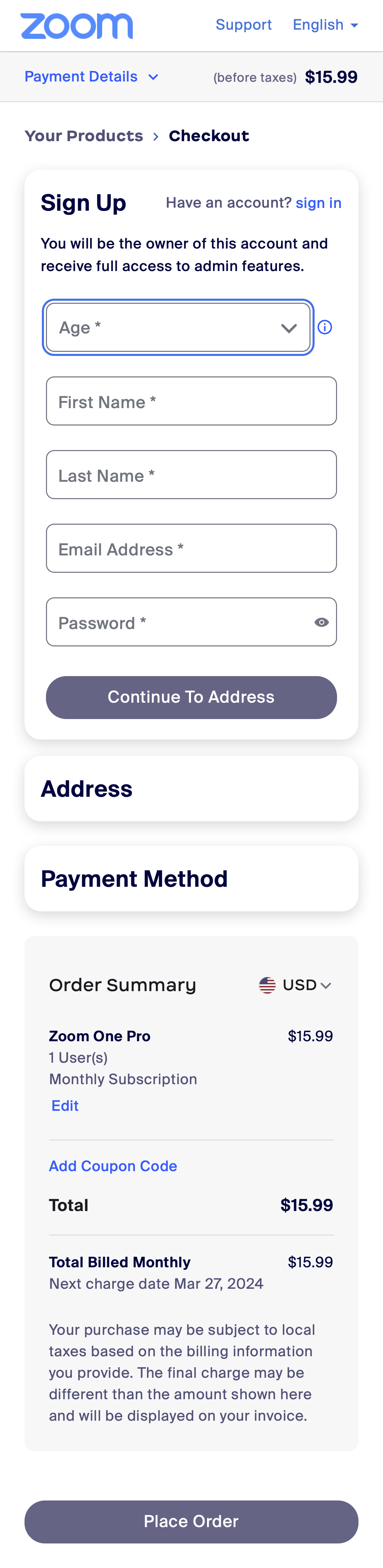 Mobile screenshot of Zoom