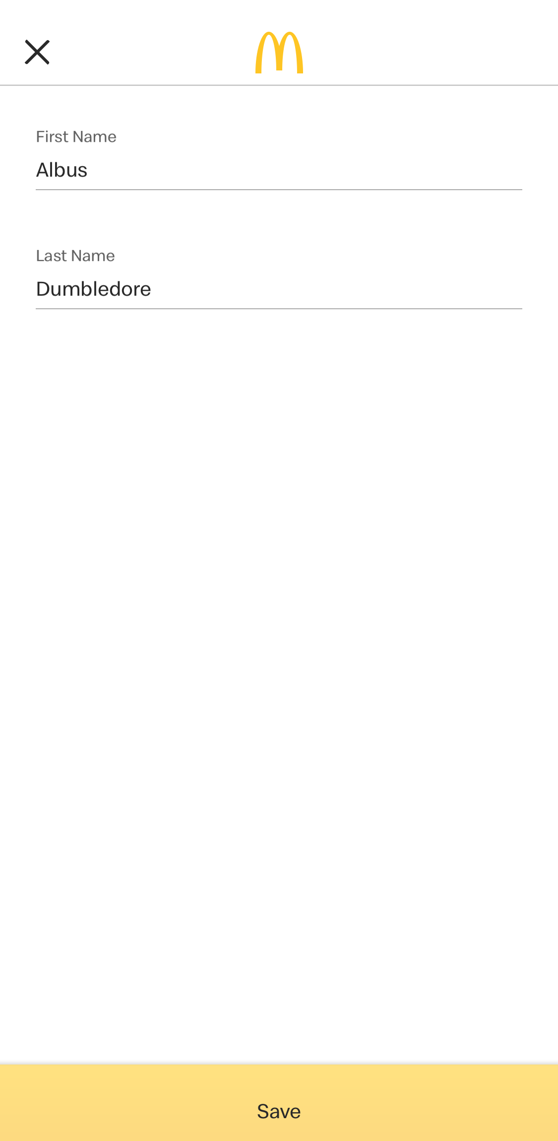 Mobile screenshot of McDonald’s