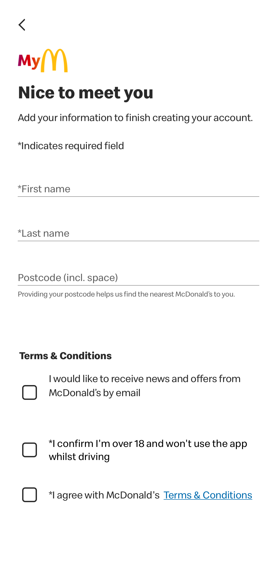 Mobile screenshot of McDonald’s