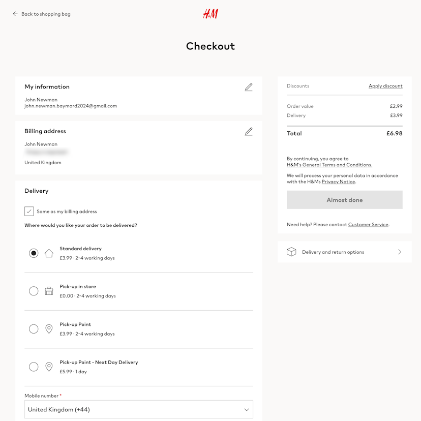 802 ‘Delivery & Shipping Methods’ Design Examples – Baymard Institute