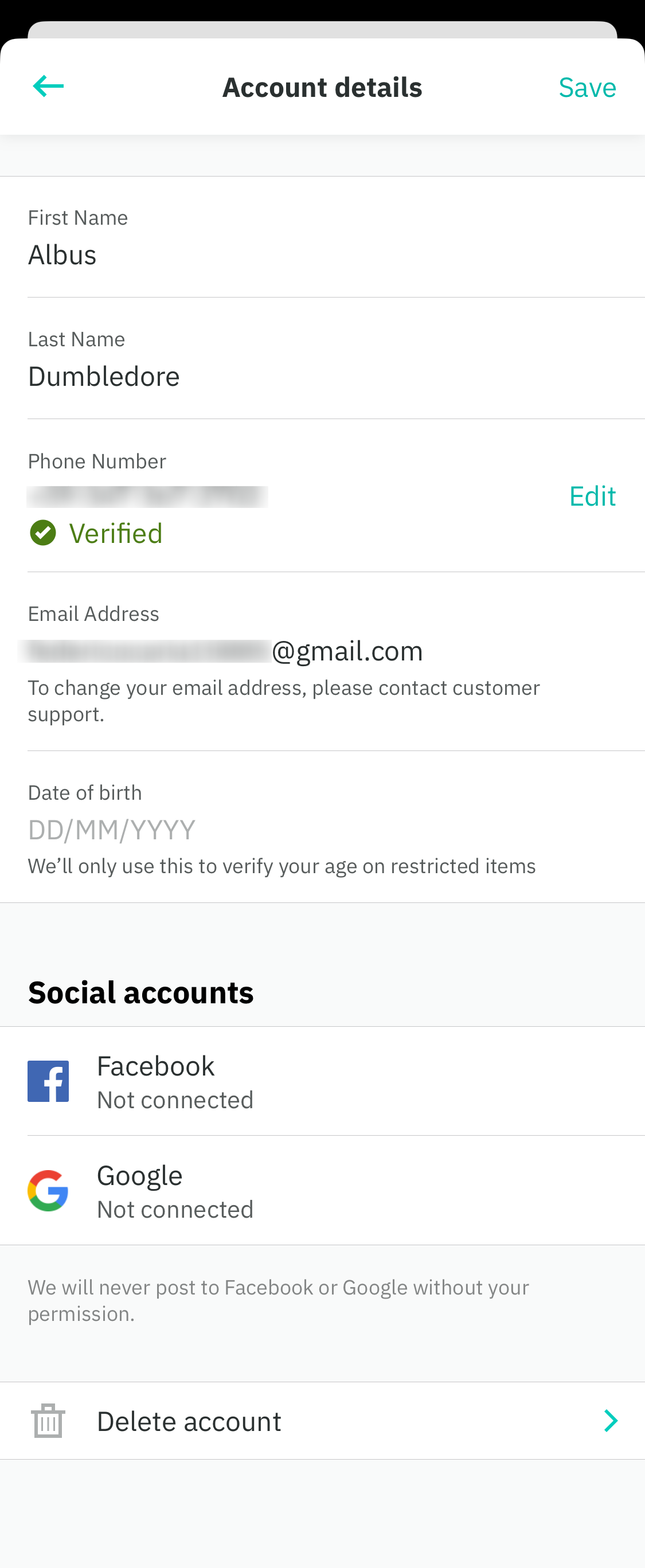 Mobile screenshot of Deliveroo