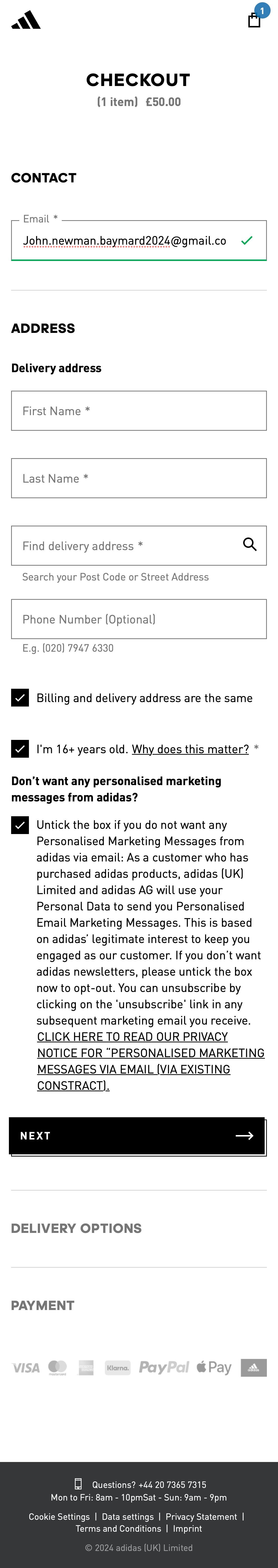 Mobile screenshot of Adidas