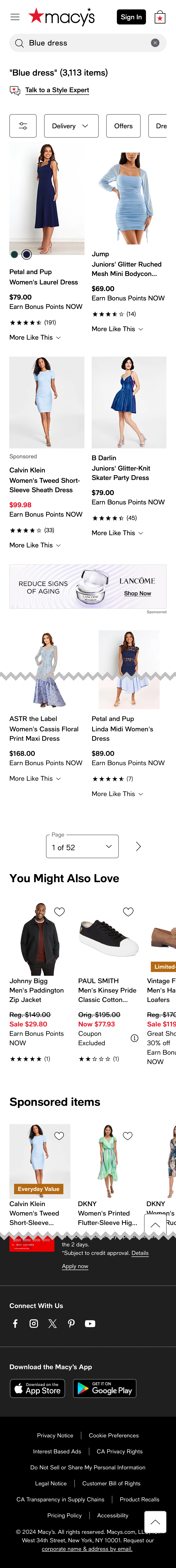 Mobile screenshot of Macy’s