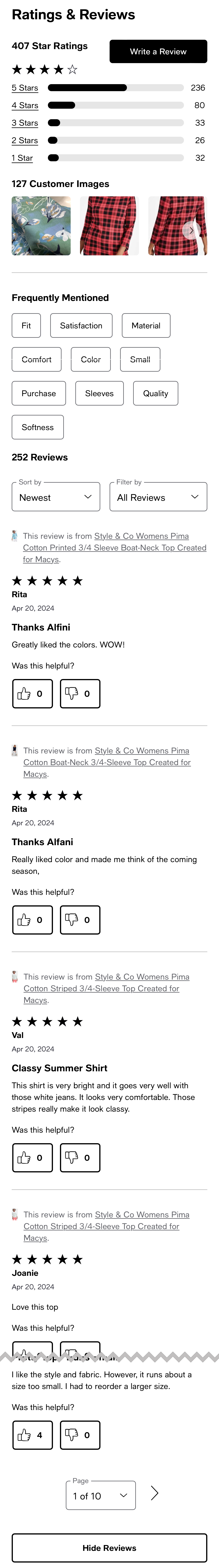 Mobile screenshot of Macy’s