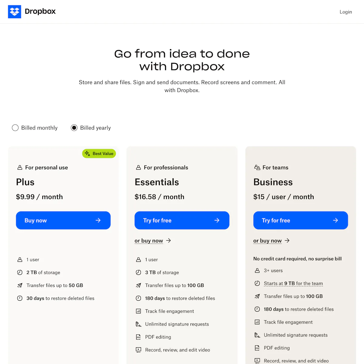 Dropbox UX Case Study – Baymard Institute