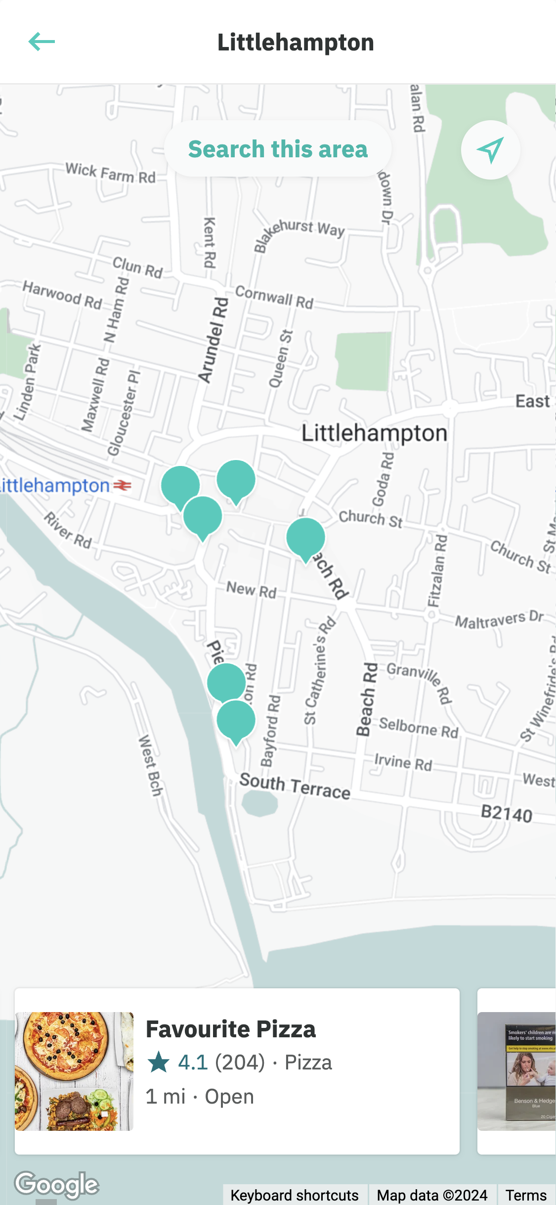 Mobile screenshot of Deliveroo