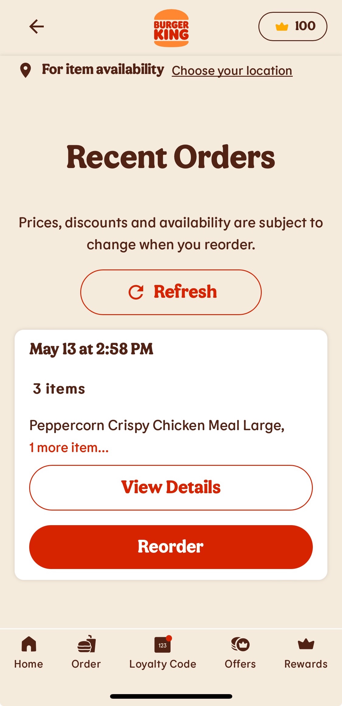 Mobile screenshot of Burger King