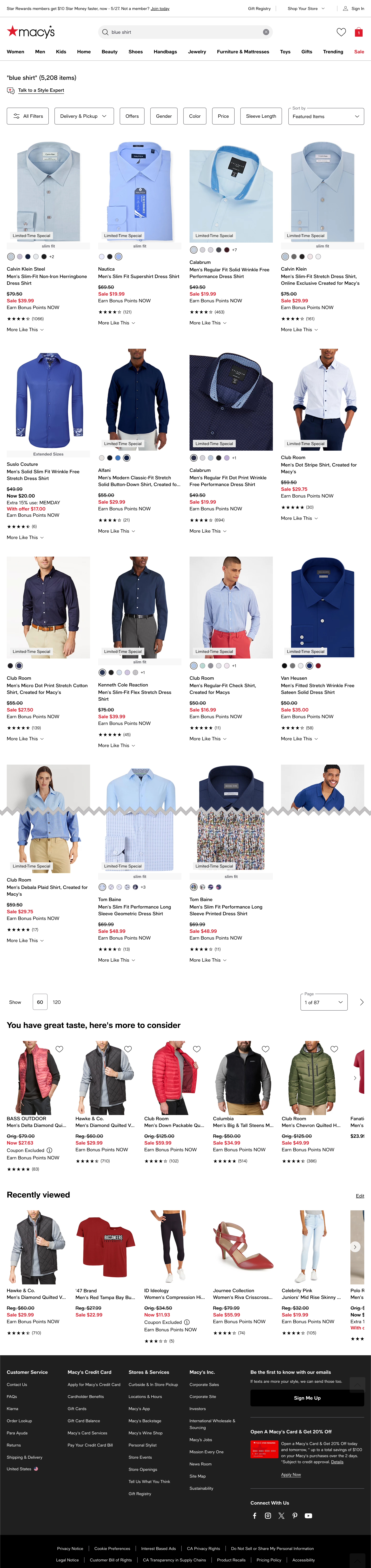 Desktop screenshot of Macy’s