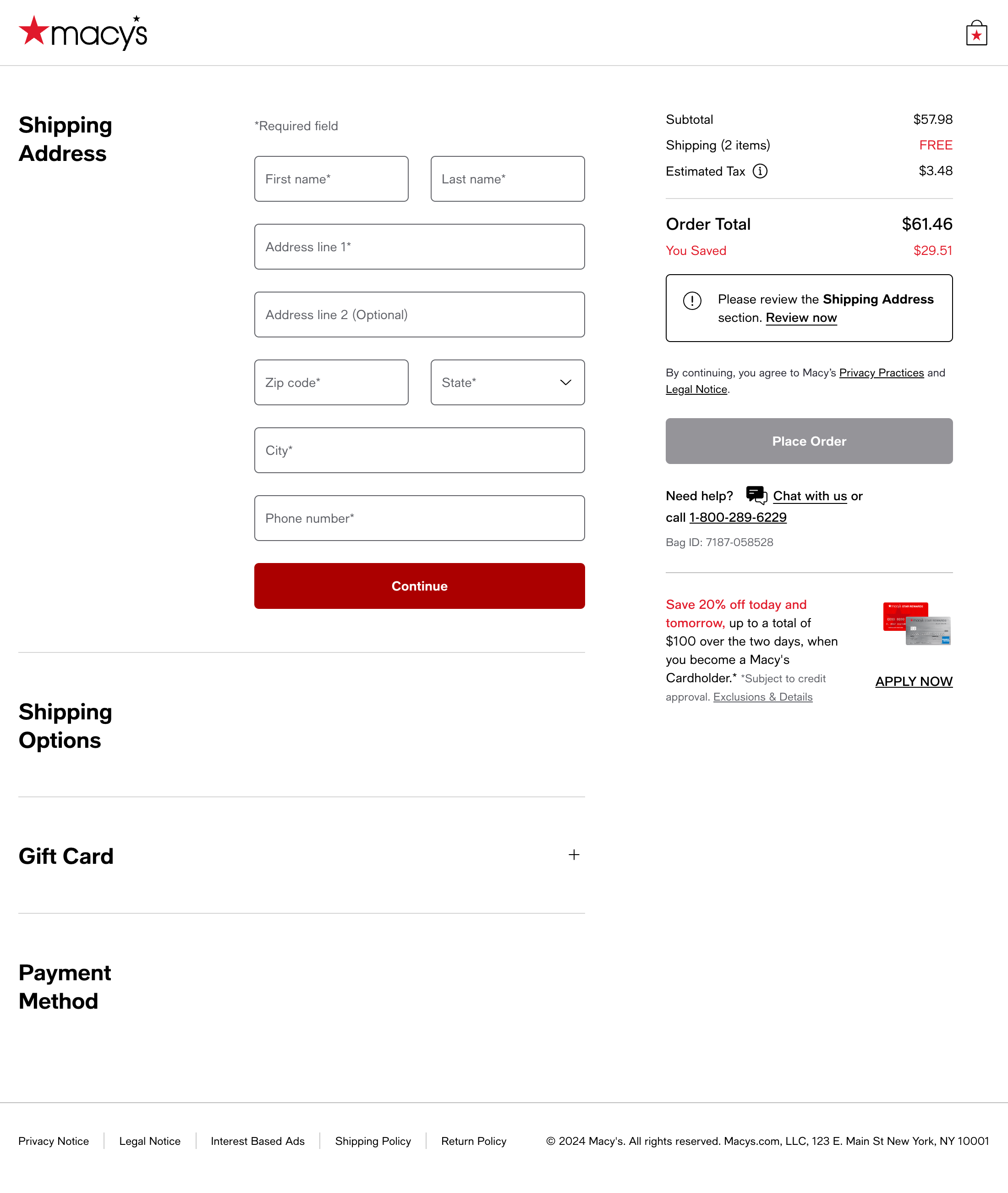 Desktop screenshot of Macy’s