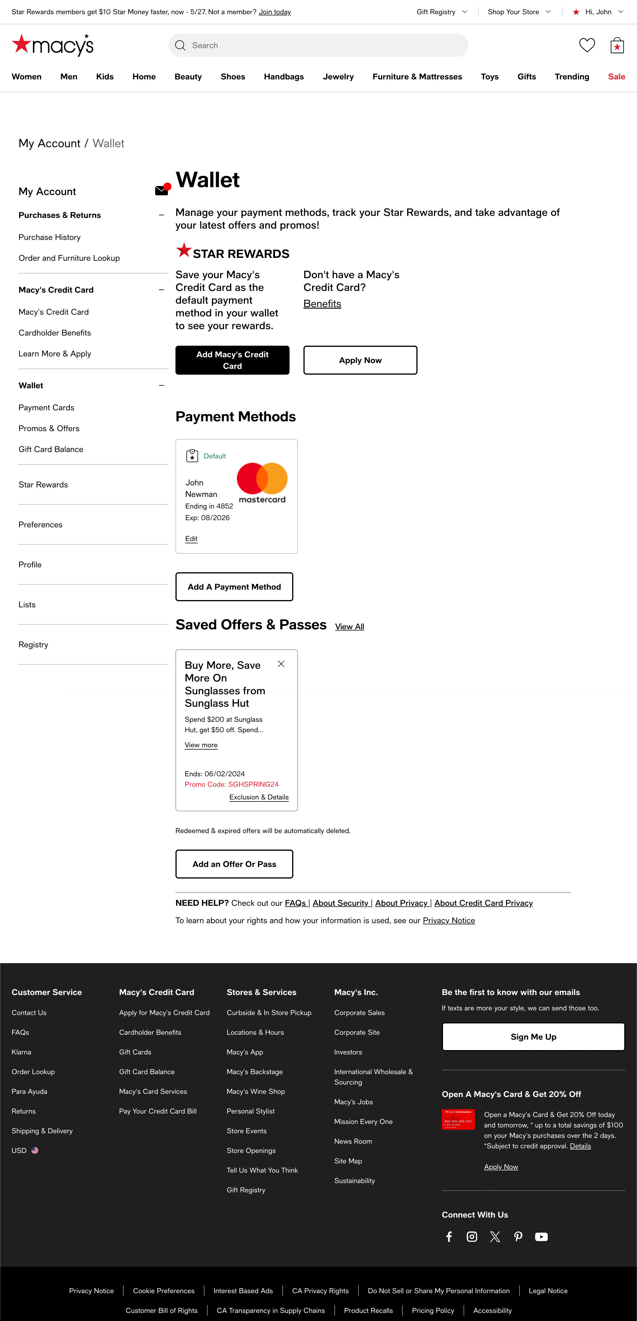 Desktop screenshot of Macy’s