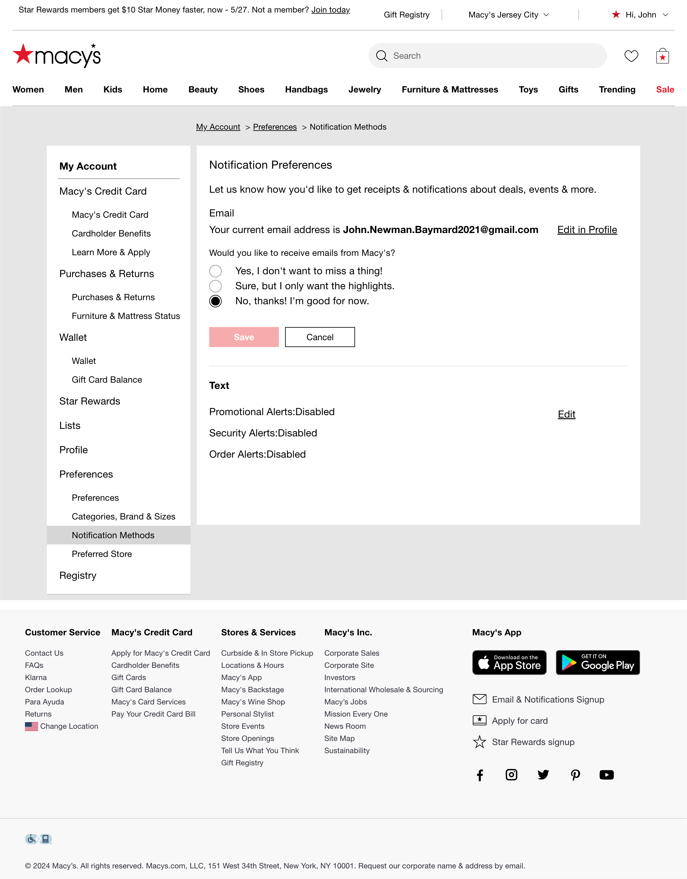 Desktop screenshot of Macy’s