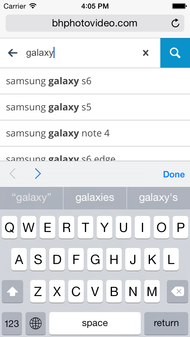 Mobile screenshot of B&H Photo