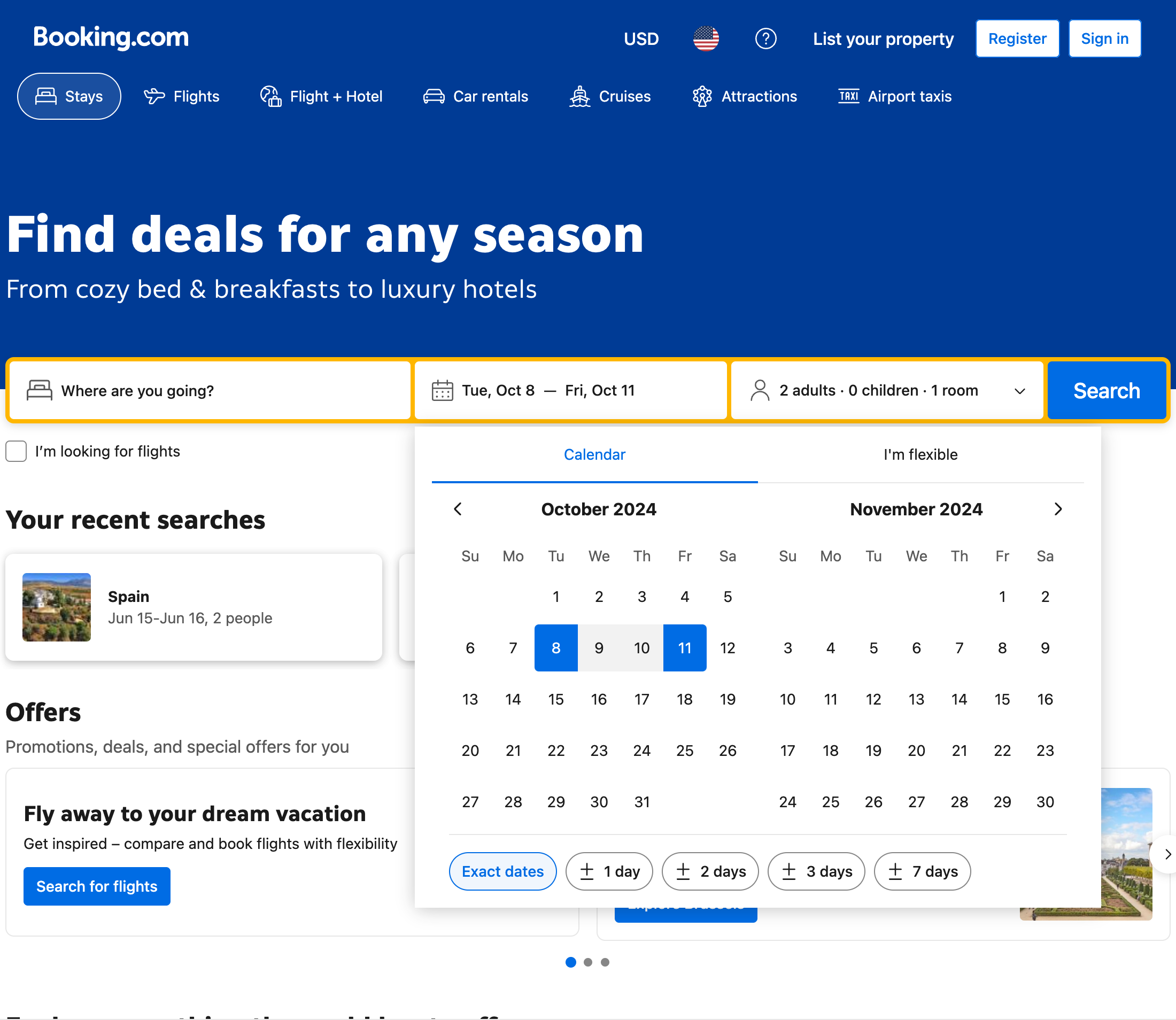 Desktop screenshot of Booking.com