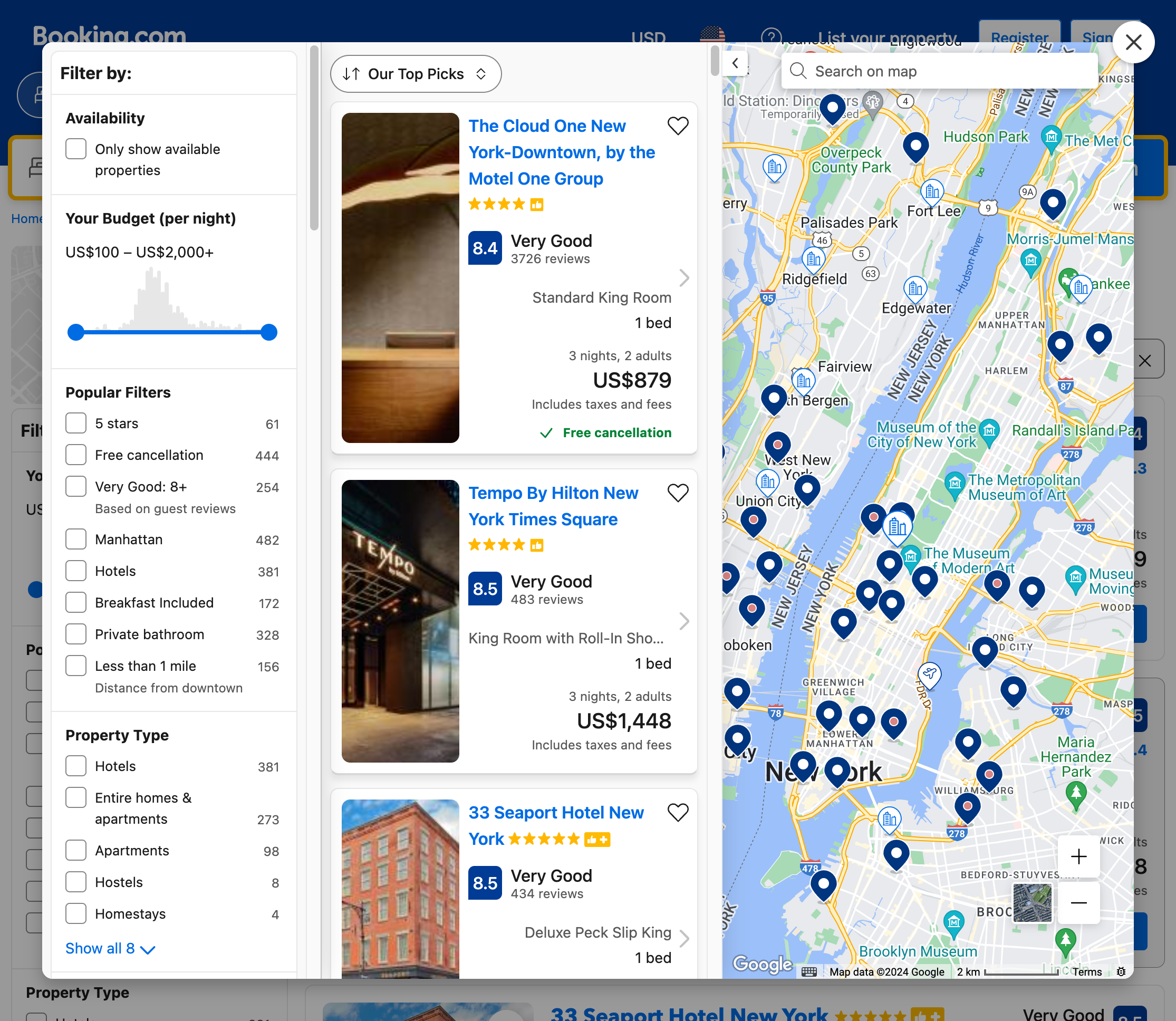 Desktop screenshot of Booking.com