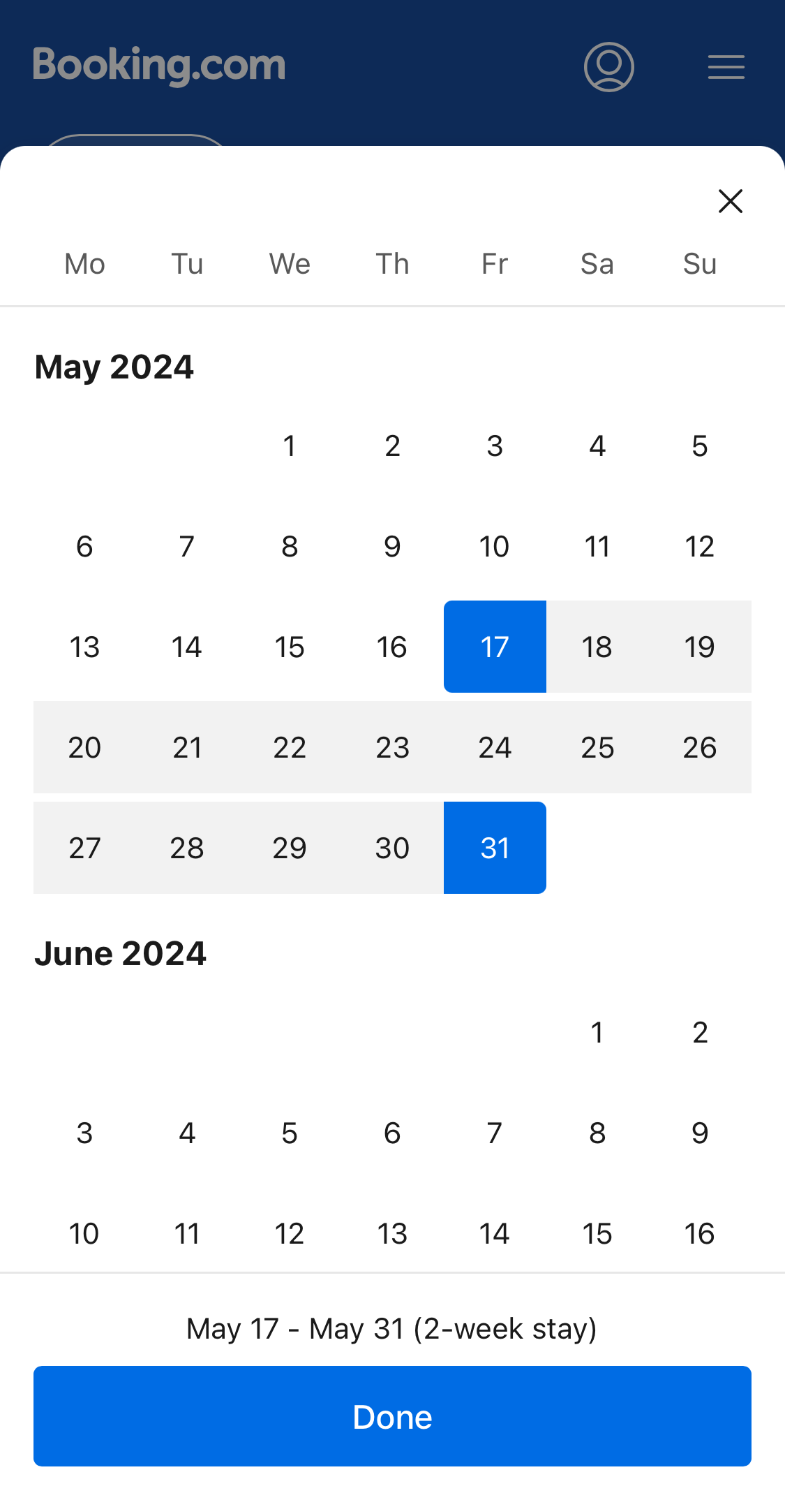 Mobile screenshot of Booking.com
