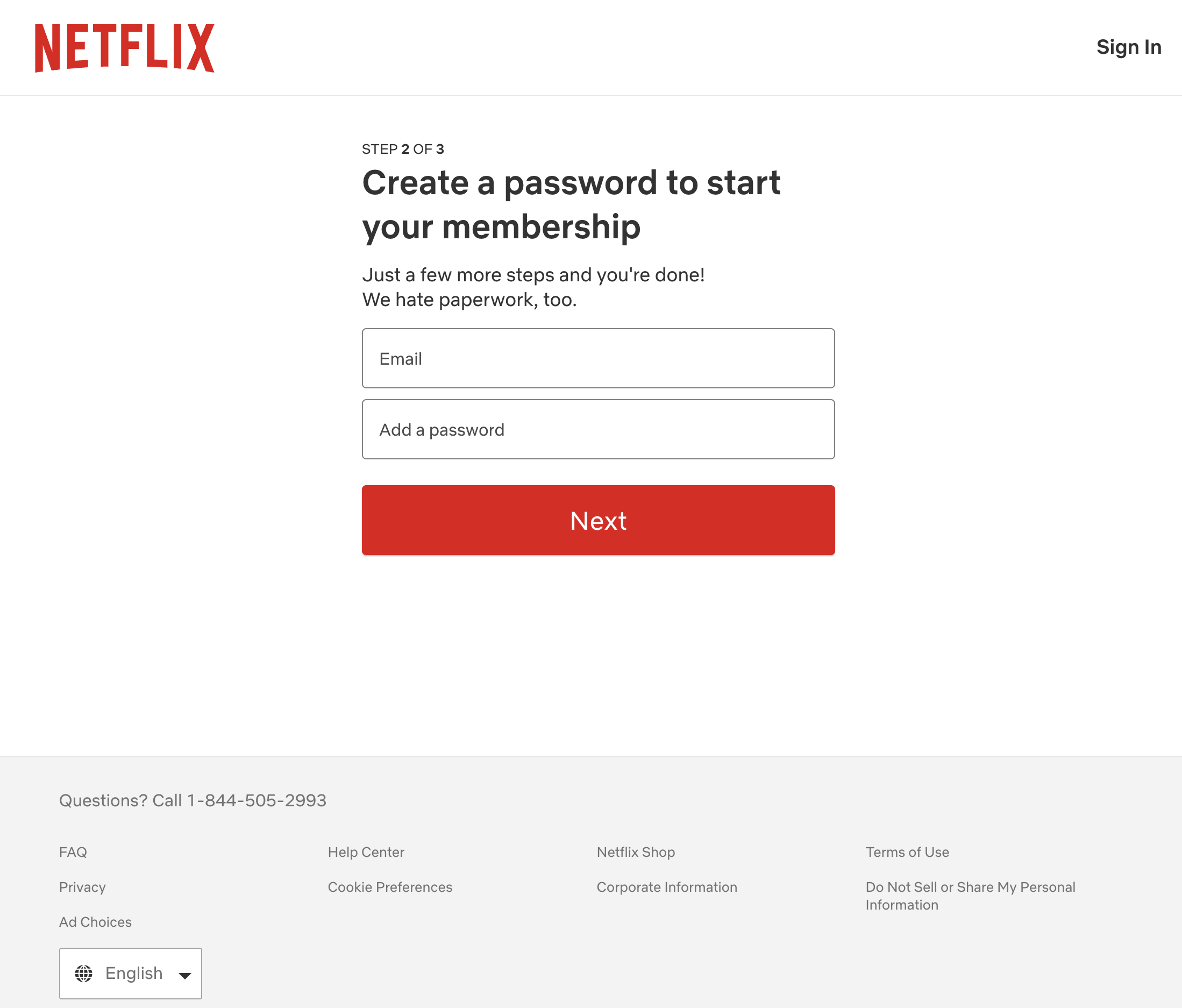 Desktop screenshot of Netflix