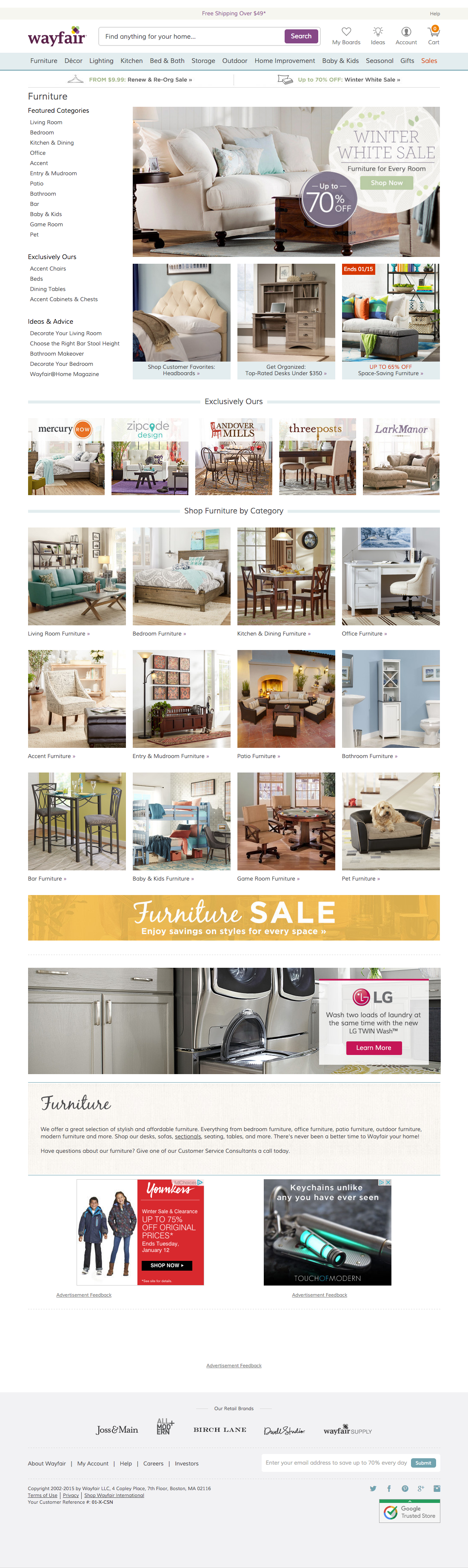 Desktop screenshot of Wayfair