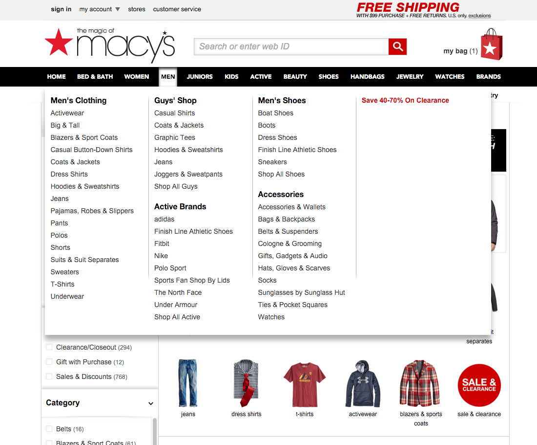 Desktop screenshot of Macy’s