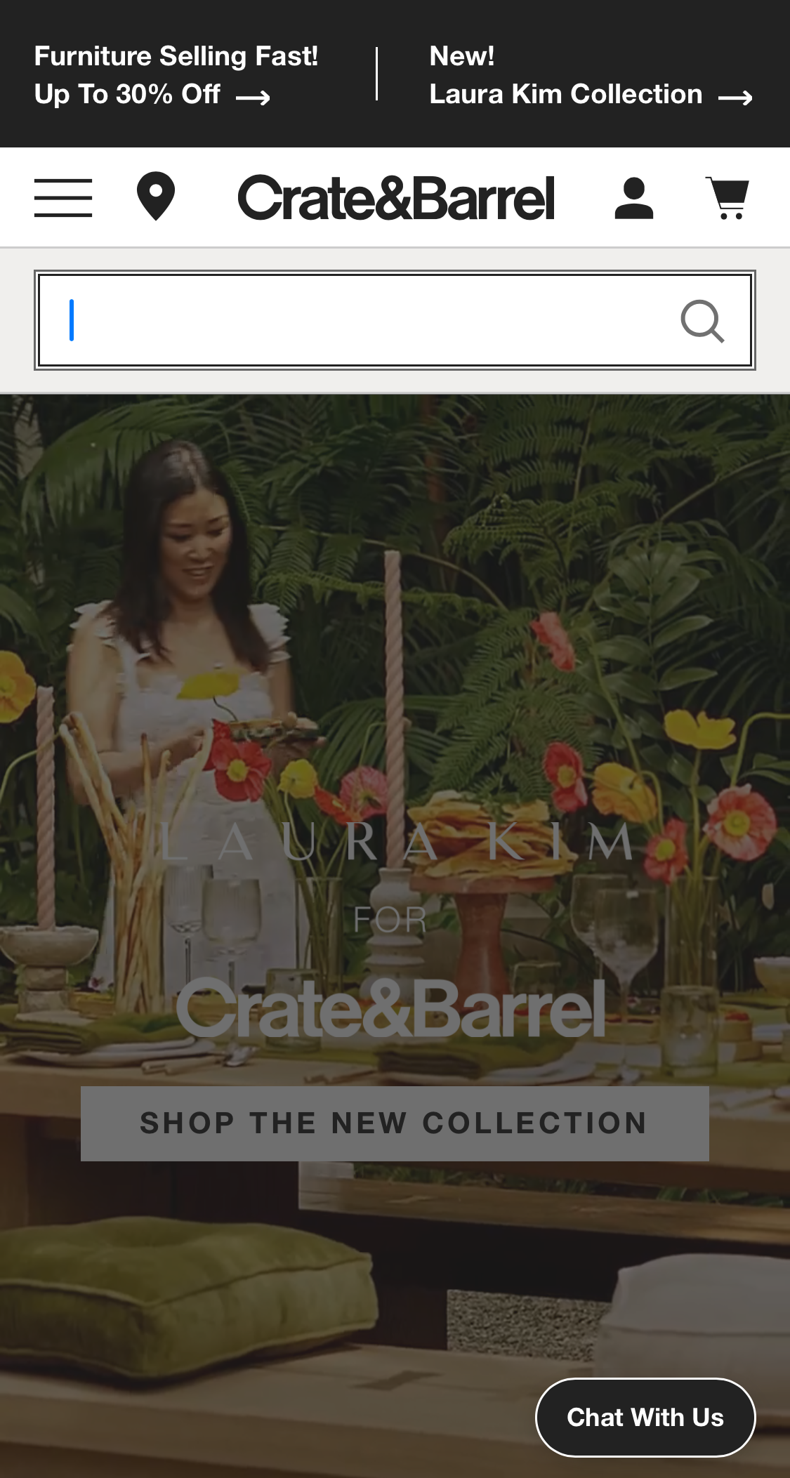 Mobile screenshot of Crate & Barrel