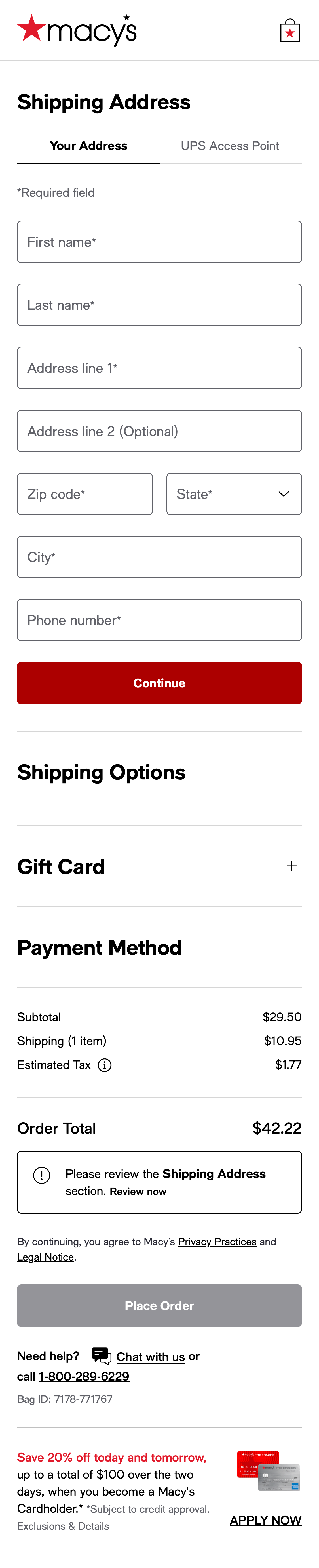 Mobile screenshot of Macy’s