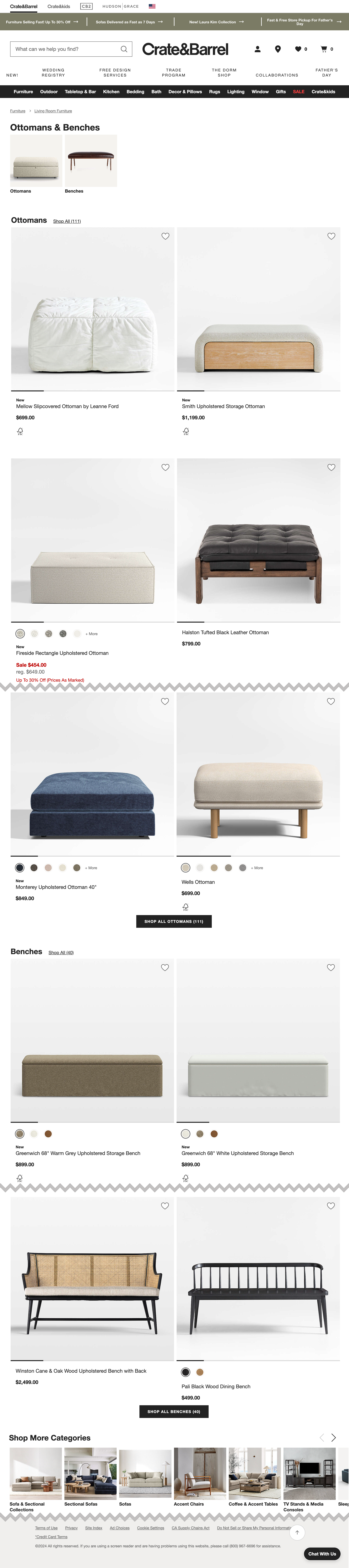 Desktop screenshot of Crate & Barrel