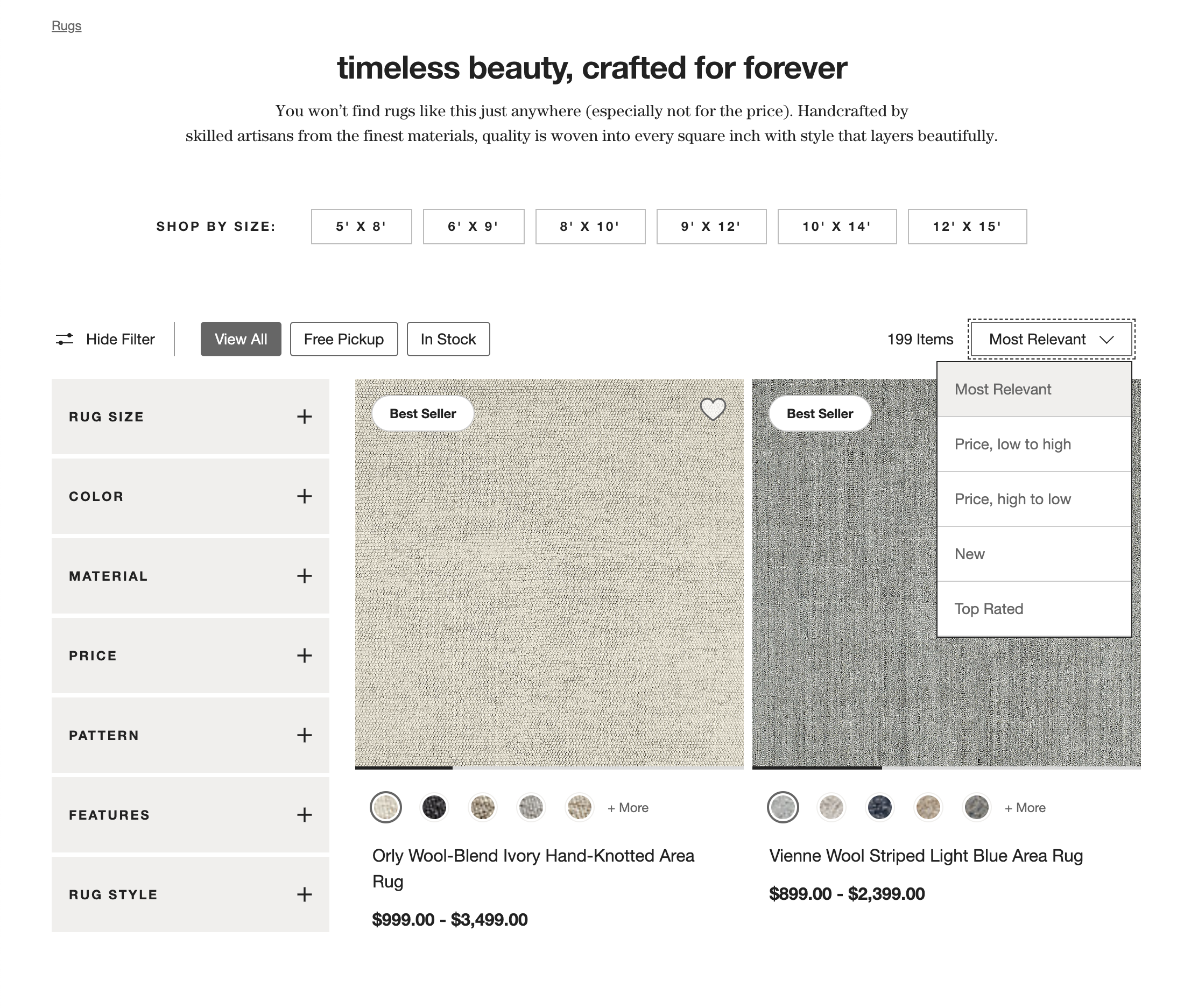 Desktop screenshot of Crate & Barrel
