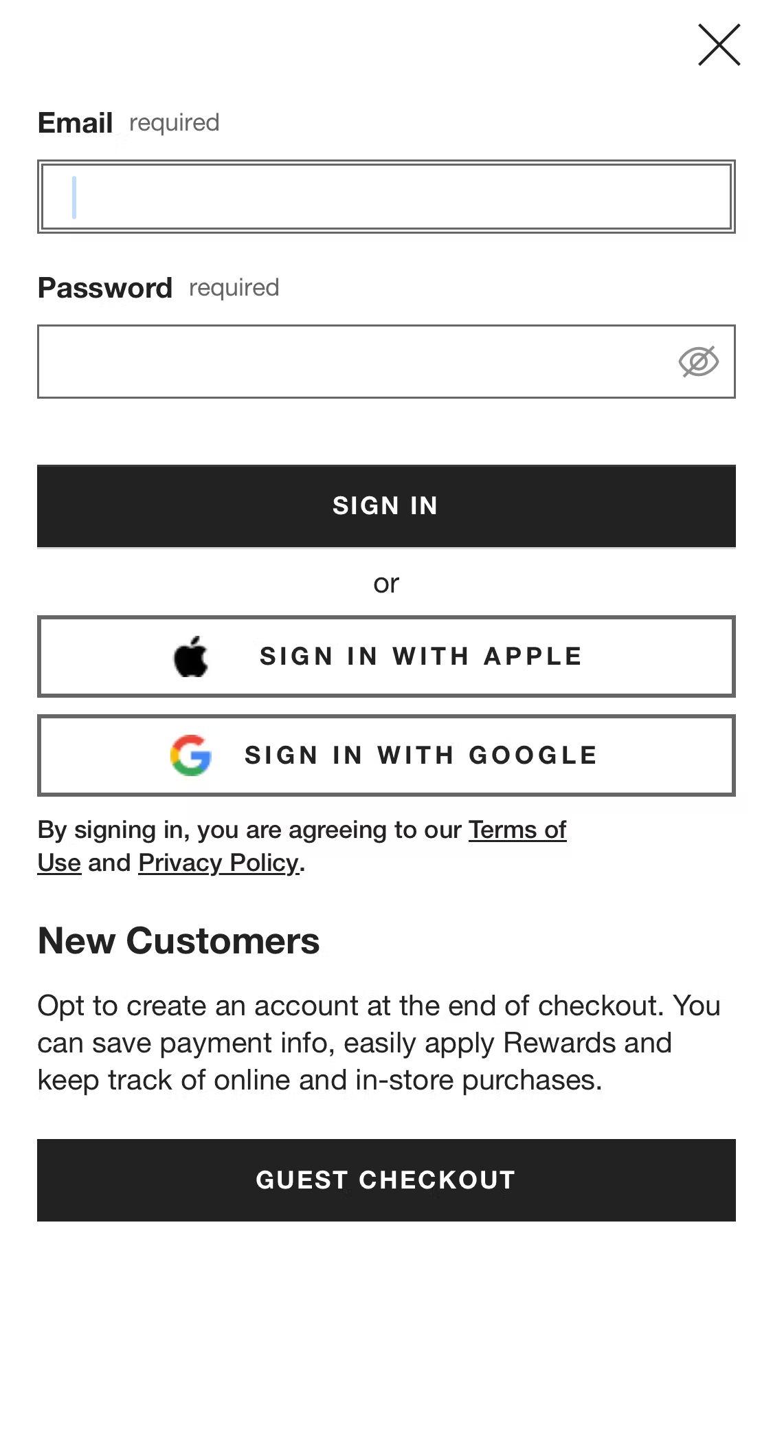Mobile screenshot of Crate & Barrel