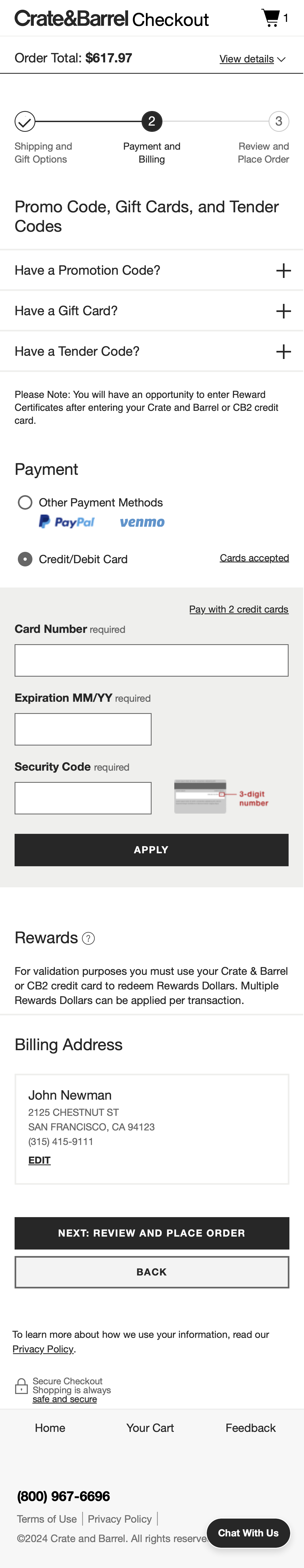 Mobile screenshot of Crate & Barrel